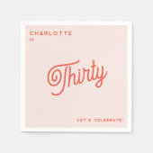 Serviette En Papier Moderne 30 Trente Anniversaire (Devant)