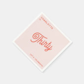 Serviette En Papier Moderne 30 Trente Anniversaire (Coin)
