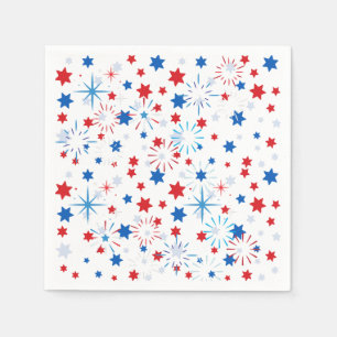 Serviette En Papier Moderne 4 juillet Motif 02