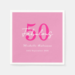 Serviette En Papier Moderne 50 ans et Incroyable Fête d'anniversaire r