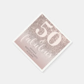 Serviette En Papier Moderne 50 & Fabuleux Parties scintillant rose Ann (Coin)