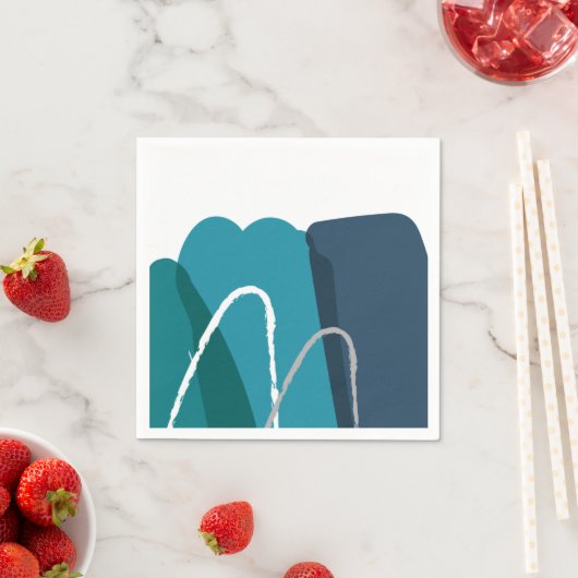 Serviette En Papier Moderne Abstrait (En situation)