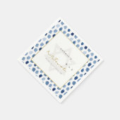 SERVIETTE EN PAPIER MODERNE BLUE INDIGO EAU COULEUR POINTS BAR BAT MIT (Coin)