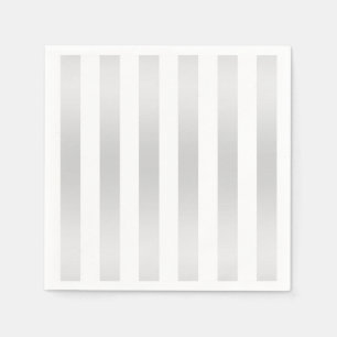 Serviette En Papier Moderne Chic Rayures Gris Satin Chic Décoratif