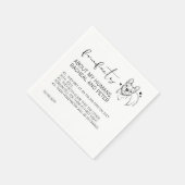 Serviette En Papier Moderne Chic Script Bulldog Fun Faits Mariage (Coin)