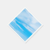 Serviette En Papier Moderne ciel bleu nuages blancs modèle élégant (Coin)