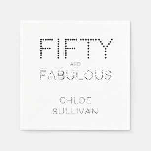 Serviette En Papier Moderne Cinquante ans et Fantastique Fête d'annive