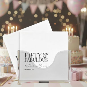 Serviette En Papier Moderne Cinquante et Incroyable Anniversaire 50 An