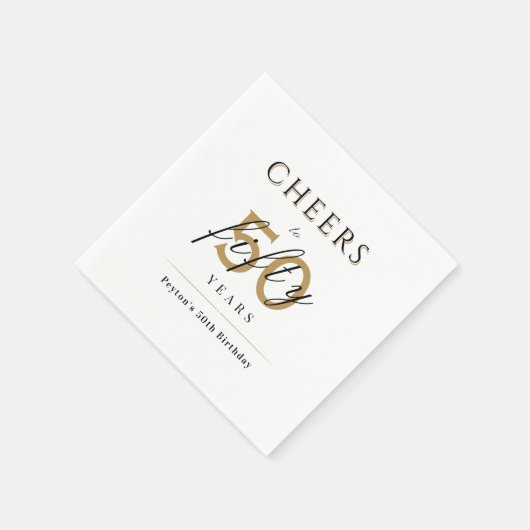 Serviette En Papier Moderne classe applaudit à 50 ans de fête d'annive (Coin)