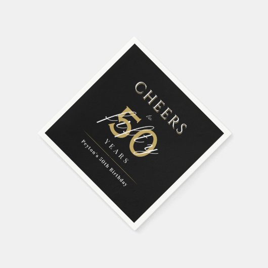 Serviette En Papier Moderne classe applaudit à 50 ans de fête d'annive (Coin)