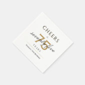 Serviette En Papier Moderne classe applaudit à 75 ans fête d'anniversa (Coin)