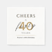 Serviette En Papier Moderne classe applaudit à la fête d'anniversaire  (Devant)