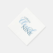 Serviette En Papier Moderne Cloud neuf script simple douche nuptiale (Coin)