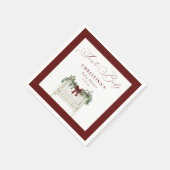 Serviette En Papier Moderne Cute Elegant Père Noël Baby Baby shower (Coin)