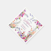 Serviette En Papier Moderne Cute Spring Boho Fleur sauvage 1er anniver (Coin)