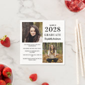 Serviette En Papier Moderne Diplômé Fun Facts 2 Diplôme photo (En situation)