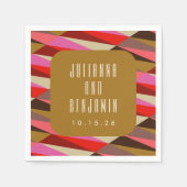 Serviette En Papier Moderne Elégant Art Déco Mariage géométrique perso (Devant)