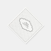 Serviette En Papier Moderne Elegant Classic Minimaliste (Coin)