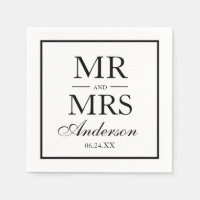 Moderne Elegant M. et Mme Mariage BW