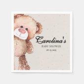 Serviette En Papier Moderne élégant nous pouvons attendre baby shower (Devant)