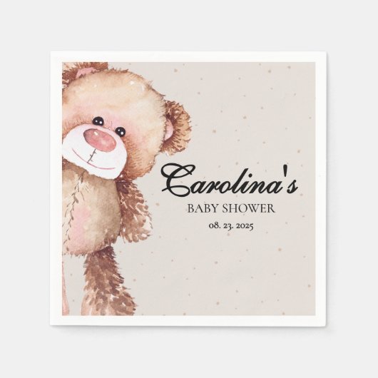 Serviette En Papier Moderne élégant nous pouvons attendre baby shower (Devant)