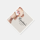 Serviette En Papier Moderne élégant nous pouvons attendre baby shower (Coin)