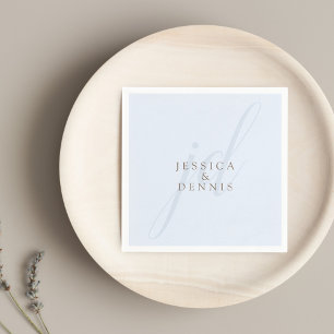 Serviette En Papier Moderne Élégante Écriture Minimaliste Monogramme M