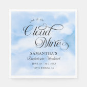 Serviette En Papier Moderne Elle Est Sur Cloud 9 Bachelorette Week-end (Devant)