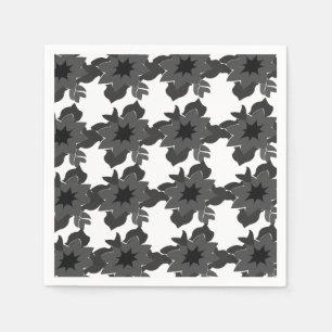 Serviette En Papier Moderne et Abstrait Élégant Chic Motif Floral
