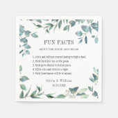 Serviette En Papier Moderne Eucalyptus Verdure Fun Faits Mariage (Devant)