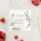 Serviette En Papier Moderne Eucalyptus Verdure Fun Faits Mariage (En situation)