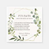 Serviette En Papier Moderne Eucalyptus Verdure Fun Faits Mariage (Devant)