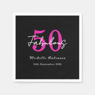 Serviette En Papier Moderne fête d'anniversaire 50 ans 50 et Fabuleux
