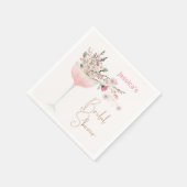 Serviette en papier Moderne Fête de Mariage aux Fl (Coin)