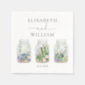 Serviette En Papier Moderne Fiesta Succulent Terrarium Mariage Faveurs (Devant)