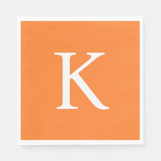 Serviette En Papier Moderne Flat Graphic Daisy Orange (Devant)