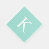 Serviette En Papier Moderne Flat Graphic Daisy Robin's Egg Blue (Coin)