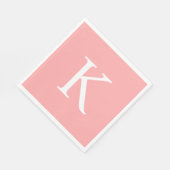 Serviette En Papier Moderne Flat Graphic Daisy Rose (Coin)