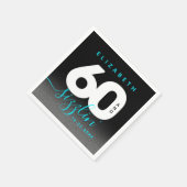 Serviette En Papier Moderne Girly Ice Blue 60 et Sizzling (Coin)