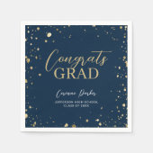 Serviette En Papier Moderne Glitz Graduation personnalisée (Devant)