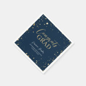 Serviette En Papier Moderne Glitz Graduation personnalisée (Coin)