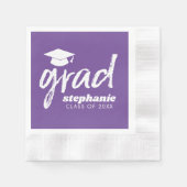 Serviette En Papier Moderne Gradué sur mesure Grad tendance - violet (Devant)