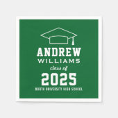 Serviette En Papier Moderne Green Custom 2025 Graduation Party (Devant)
