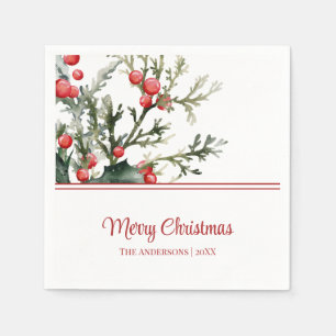Serviette En Papier Moderne Gui Joyeux Noël
