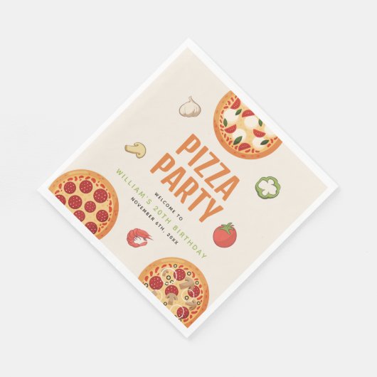 Serviette En Papier Moderne & Italien Fête de pizza pour toutes les oc (Coin)