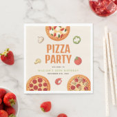 Serviette En Papier Moderne & Italien Pizza Party pour toutes les occa (En situation)