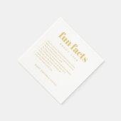 Serviette En Papier Moderne Minimal Fun Facts Anniversaire Année (Coin)