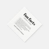 Serviette En Papier Moderne Minimal Fun Facts Anniversaire Année (Coin)
