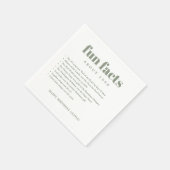 Serviette En Papier Moderne Minimal Fun Facts Anniversaire Année (Coin)