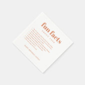 Serviette En Papier Moderne Minimal Fun Facts Anniversaire Année (Coin)